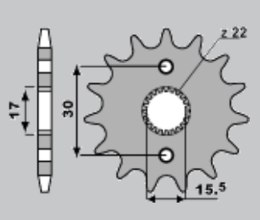 GROSSKOPF WYPRZEDAŻ ZĘBATKA PRZEDNIA 332 12 HONDA CR 80/85 '87-'07 (JTF1256.12)