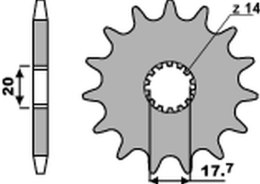 PBR ZĘBATKA PRZEDNIA 440 13 18NC YAMAHA YZ 125 '87-'92 (JTF564.13) (ŁAŃC. 520) (STD.)