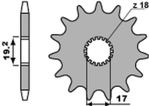 PBR ZĘBATKA PRZEDNIA 515 13 18NC GARELLI 50 '86-'91 (ŁAŃC.415)