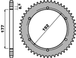 PBR ZĘBATKA TYLNA 223 54 F HUSQVARNA WR 250 '83-'84, WR/CR 250 '80, WR 350 '81-'88, WR/CR 400 '81-'89, CR 400/430 '81-'83 (JTR22