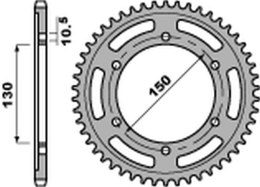 PBR ZĘBATKA TYLNA 300 43 C45 YAMAHA TDM 900 '02-'13 (STD.+1) (JTR300.43) (ŁAŃC. 525)