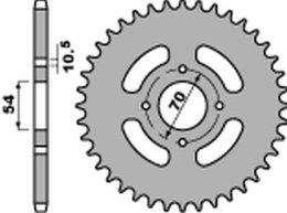 PBR ZĘBATKA TYLNA 4304 44 C45 HONDA CBR 125R '04-'10 (JTR1206.44) (ŁAŃC. 428) (STD.+2)