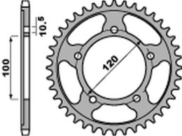 PBR ZĘBATKA TYLNA 4447 41 C45 APRILIA RSV 4RF '15-'17, RSV4 RR '16-'17, TUONO 1000/1100 '06-'15 (JTR713.41) (ŁAŃC.525) (STD.-1)