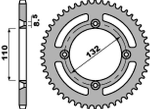 PBR ZĘBATKA TYLNA 4486 46 KTM SX 85 '04-'17, SX 105 '07-'11 (JTR895.46) (ŁAŃC. 428) (STD.-3)