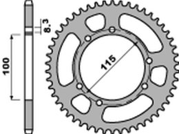 PBR ZĘBATKA TYLNA 4502 60 C45 HUSQVARNA CH 125 SM '05, FANTIC 125 '05-'11 (ŁAŃC. 428) (JTR-BRAK)