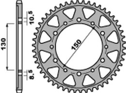 PBR ZĘBATKA TYLNA 860 46 C45 YAMAHA FZS 600 FAZER/YZF THUNDERCAT '96-'03, GTS 1000 '93-'01, XJR 1200/1300, FJ 1100/1200 (JTR859.