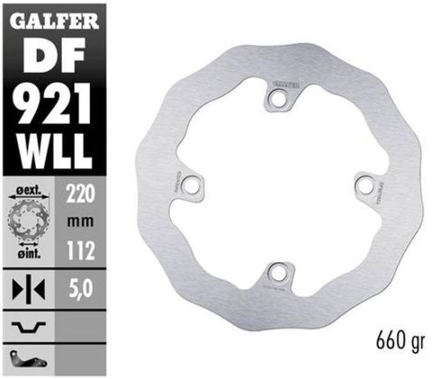 GALFER TARCZA HAMULCOWA TYŁ SHERCO SE/SEF 250/300/450 '14-, (TYLKO Z ZAWIESZENIAMI WP I KAYABA) SE 125 '21-, SE-R 2.5/3.0 ISIDE 