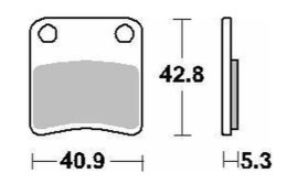 DELTA BRAKING KLOCKI HAMULCOWE KH257/2 (HAMULEC PARKINGOWY) APRILIA MANA 850 '08-'14, SRV 850 '12-'19, BMW C 600/650 '13-'21, HO
