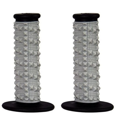 SCAR RACING MANETKI OFF-ROAD (22+25MM) Z WYPUSTKAMI DWUSKŁADNIKOWE KOLOR SZARY/CZARNY