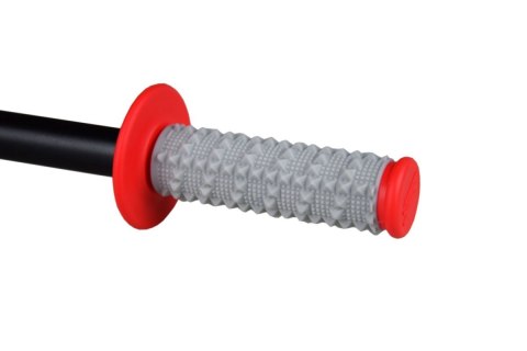 SCAR RACING MANETKI OFF-ROAD (22+25MM) Z WYPUSTKAMI DWUSKŁADNIKOWE KOLOR SZARY/CZERWONY