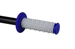 SCAR RACING MANETKI OFF-ROAD (22+25MM) Z WYPUSTKAMI DWUSKŁADNIKOWE KOLOR SZARY/NIEBIESKI