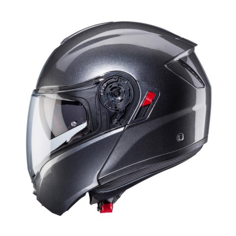 CABERG KASK SZCZĘKOWY FLIP-UP MODEL LEVO X KOLOR SZARY METALIK ROZMIAR M (PINLOCK W ZESTAWIE)