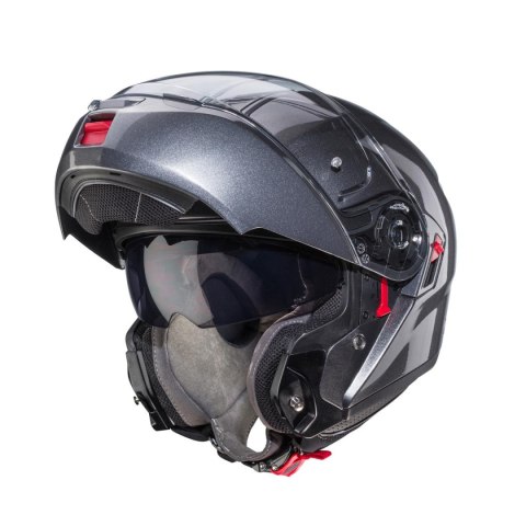 CABERG KASK SZCZĘKOWY FLIP-UP MODEL LEVO X KOLOR SZARY METALIK ROZMIAR S (PINLOCK W ZESTAWIE)