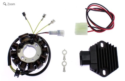ELECTREX UZWOJENIE ALTERNATORA (STATOR) + REGULATOR NAPIĘCIA HIGH POWER (250W, 3 FAZY) KTM EXC400/450/520/525/530, SX400/450/520