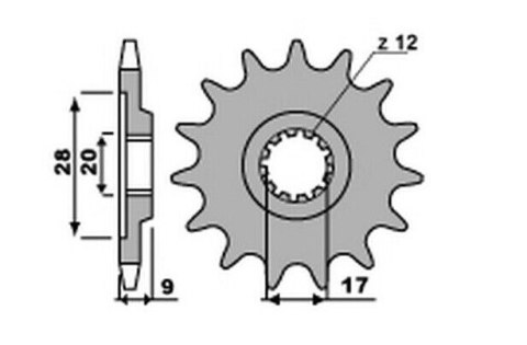 GROSSKOPF WYPRZEDAŻ ZĘBATKA PRZEDNIA HM CRE 50 '04-'06 CRE DERAPAGE'06-'12 SIX COMPETITION '04-'07 SM DERAPAGE/SIX '04-'06 (ŁANC