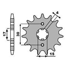 JR WYPRZEDAŻ ZĘBATKA PRZEDNIA 274 15 HONDA MTX 80R '87-'92 (27415JT) (ŁAŃC. 428)