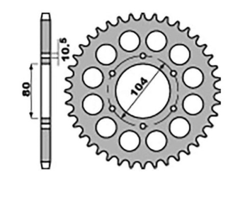 JR WYPRZEDAŻ ZĘBATKA TYLNA 501 33 KAWASAKI Z 750 C 80-87, GPZ 1100 81-85 (ŁAŃC. 630)