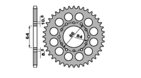 JR WYPRZEDAZ ZĘBATKA TYLNA 814 42 SUZUKI GT 380, GS 400 '77-78, GS 450 '84-87 (81442JT) (ŁAŃC. 530)