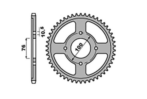 JR WYPRZEDAŻ ZĘBATKA TYLNA 817 46 SUZUKI GSX 600F '85-88 (81746JT) (ŁAŃC. 530)