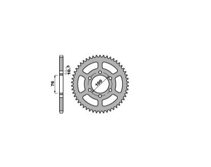 JR WYPRZEDAŻ ZĘBATKA TYLNA 823 48 SUZUKI VL 250 INTRUDER LC '00-04'; LT 250/300 '86-89'; GN 400 '80-82'; LT 500 '88-92',DR 500 '