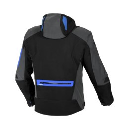 MACNA WYPRZEDAŻ KURTKA Z KAPTUREM ANGLE MOTORCYCLE JACKET BLACK/DARK GREY/BLUE KOLOR CZARNY/GRAFITOWY/NIEBIESKI ROZMIAR L