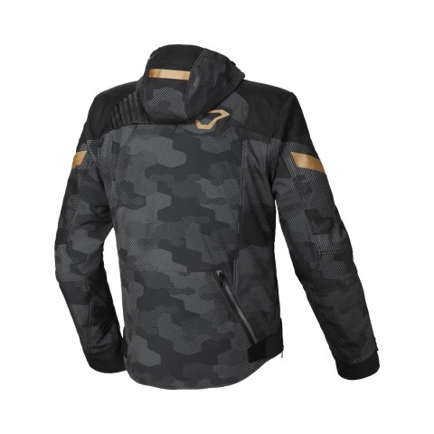 MACNA WYPRZEDAŻ KURTKA Z KAPTUREM TRAFFIQ MOTORCYCLE JACKET CAMO BLACK/GREY KOLOR CZARNY CAMO/SZARY ROZMIAR L