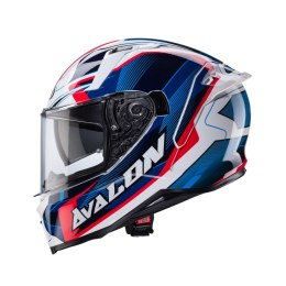 CABERG KASK INTEGRALNY AVALON X OPTIC KOLOR BIAŁY/NIEBIESKI/CZERWONY ROZMIAR M