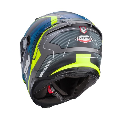 CABERG KASK INTEGRALNY AVALON X OPTIC KOLOR SZARY MAT/NIEBIESKI/ŻÓŁTY FLUO ROZMIAR M
