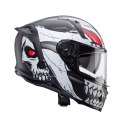 CABERG KASK INTEGRALNY AVALON X PUNK KOLOR SZARY MAT/BIAŁY/CZERWONY ROZMIAR XL
