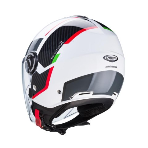 CABERG KASK OTWARTY JET Z BLENDĄ MODEL RIVIERA V4X GEO KOLOR ITALIA ROZMIAR S