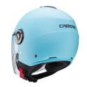 CABERG KASK OTWARTY JET Z BLENDĄ MODEL RIVIERA V4X KOLOR JASNY NIEBIESKI MAT ROZMIAR S