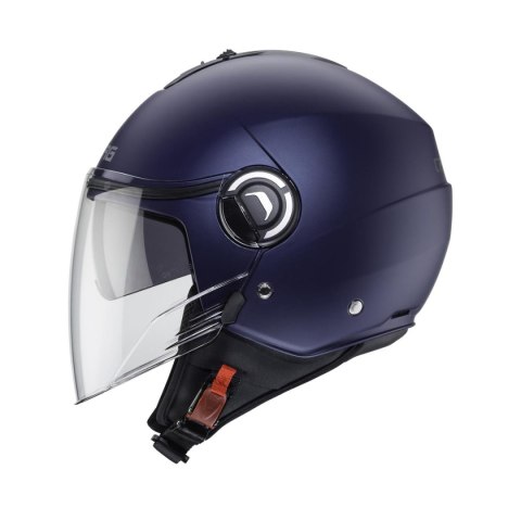 CABERG KASK OTWARTY JET Z BLENDĄ MODEL RIVIERA V4X KOLOR NIEBIESKI MAT - YAMAHA ROZMIAR XL
