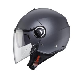 CABERG KASK OTWARTY JET Z BLENDĄ MODEL RIVIERA V4X KOLOR SZARY MAT - GUNMETAL ROZMIAR XXL