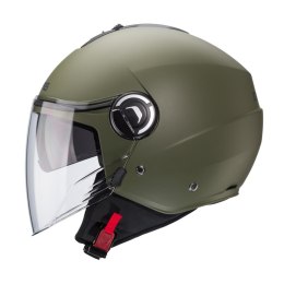 CABERG KASK OTWARTY JET Z BLENDĄ MODEL RIVIERA V4X KOLOR ZIELONY MAT - MILITARY GREEN ROZMIAR XXL