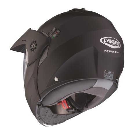 CABERG KASK SZCZĘKOWY FLIP-UP ENDURO MODEL TOURMAX X KOLOR CZARNY MAT ROZMIAR L (PINLOCK W ZESTAWIE)