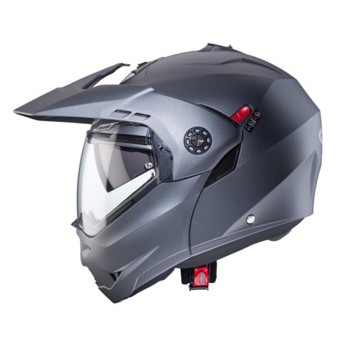 CABERG KASK SZCZĘKOWY FLIP-UP ENDURO MODEL TOURMAX X KOLOR SZARY MAT - GUNMETAL ROZMIAR L (PINLOCK W ZESTAWIE)