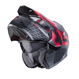 CABERG KASK SZCZĘKOWY FLIP-UP ENDURO MODEL TOURMAX X SARABE KOLOR SZARY MAT/CZARNY/CZERWONY ROZMIAR M (PINLOCK W ZESTAWIE)