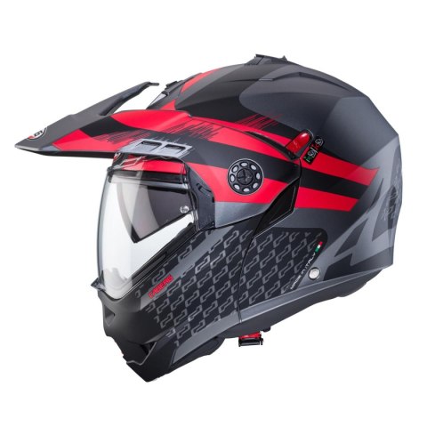 CABERG KASK SZCZĘKOWY FLIP-UP ENDURO MODEL TOURMAX X SARABE KOLOR SZARY MAT/CZARNY/CZERWONY ROZMIAR M (PINLOCK W ZESTAWIE)