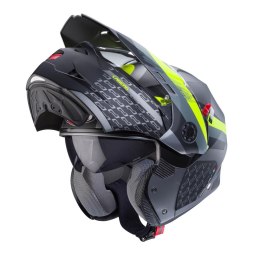 CABERG KASK SZCZĘKOWY FLIP-UP ENDURO MODEL TOURMAX X SARABE KOLOR SZARY MAT/CZARNY/ŻÓŁTY FLUO ROZMIAR L (PINLOCK W ZESTAWIE)