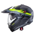 CABERG KASK SZCZĘKOWY FLIP-UP ENDURO MODEL TOURMAX X SARABE KOLOR SZARY MAT/CZARNY/ŻÓŁTY FLUO ROZMIAR L (PINLOCK W ZESTAWIE)