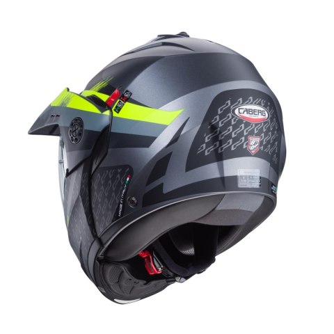CABERG KASK SZCZĘKOWY FLIP-UP ENDURO MODEL TOURMAX X SARABE KOLOR SZARY MAT/CZARNY/ŻÓŁTY FLUO ROZMIAR XL (PINLOCK W ZESTAWIE)