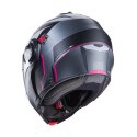 CABERG KASK SZCZĘKOWY FLIP-UP MODEL DUKE EVO MOVE KOLOR SZARY MAT/CZARNY/FUKSJA (INTENSYWNY ODCIEŃ RÓŻOWEGO) ROZMIAR M (PINLOCK 