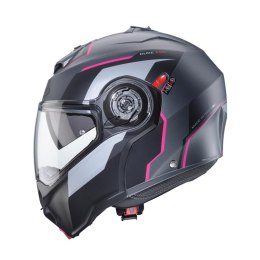 CABERG KASK SZCZĘKOWY FLIP-UP MODEL DUKE EVO MOVE KOLOR SZARY MAT/CZARNY/FUKSJA (INTENSYWNY ODCIEŃ RÓŻOWEGO) ROZMIAR S (PINLOCK 