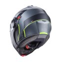 CABERG KASK SZCZĘKOWY FLIP-UP MODEL DUKE EVO MOVE KOLOR SZARY MAT/CZARNY/ŻÓŁTY FLUO ROZMIAR L (PINLOCK W ZESTAWIE)