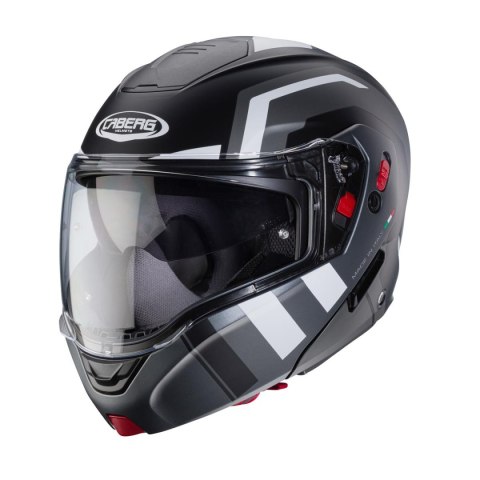 CABERG KASK SZCZĘKOWY FLIP-UP MODEL HORUS X ROAD KOLOR CZARNY MAT/SZARY/BIAŁY ROZMIAR XL (PINLOCK W ZESTAWIE)