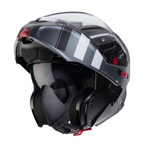 CABERG KASK SZCZĘKOWY FLIP-UP MODEL HORUS X ROAD KOLOR CZARNY MAT/SZARY/BIAŁY ROZMIAR XL (PINLOCK W ZESTAWIE)