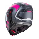 CABERG KASK SZCZĘKOWY FLIP-UP MODEL HORUS X ROAD KOLOR SZARY MAT/CZARNY/FUKSJA (INTENSYWNY ODCIEŃ RÓŻOWEGO) ROZMIAR S (PINLOCK W