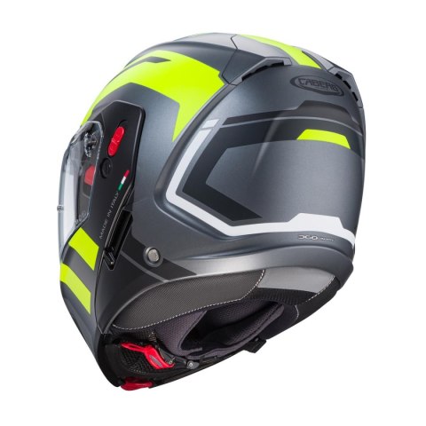 CABERG KASK SZCZĘKOWY FLIP-UP MODEL HORUS X ROAD KOLOR SZARY MAT/CZARNY/ŻÓŁTY FLUO ROZMIAR L (PINLOCK W ZESTAWIE)