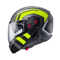 CABERG KASK SZCZĘKOWY FLIP-UP MODEL HORUS X ROAD KOLOR SZARY MAT/CZARNY/ŻÓŁTY FLUO ROZMIAR XL (PINLOCK W ZESTAWIE)