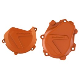POLISPORT ZESTAW OSŁONA POKRYWY (DEKLA) ALTERNATORA ORAZ OSŁONA POKRYWY SPRZĘGŁA KTM EXC-F/XC-F 450 '16-'22; HUSQVARNA FC 450 '1